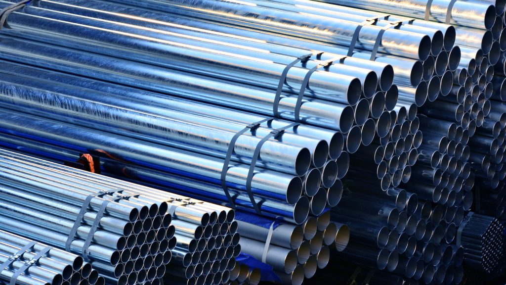 Cylindrical,Steel,Pipe,,Cylindrical,Metal,Pipes,,They,Used,A,Loaded,