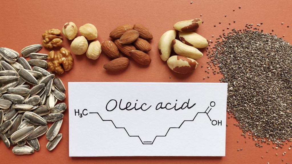 Structural,Chemical,Formula,Of,Oleic,Acid,,An,Omega-9,Fatty,Acid,